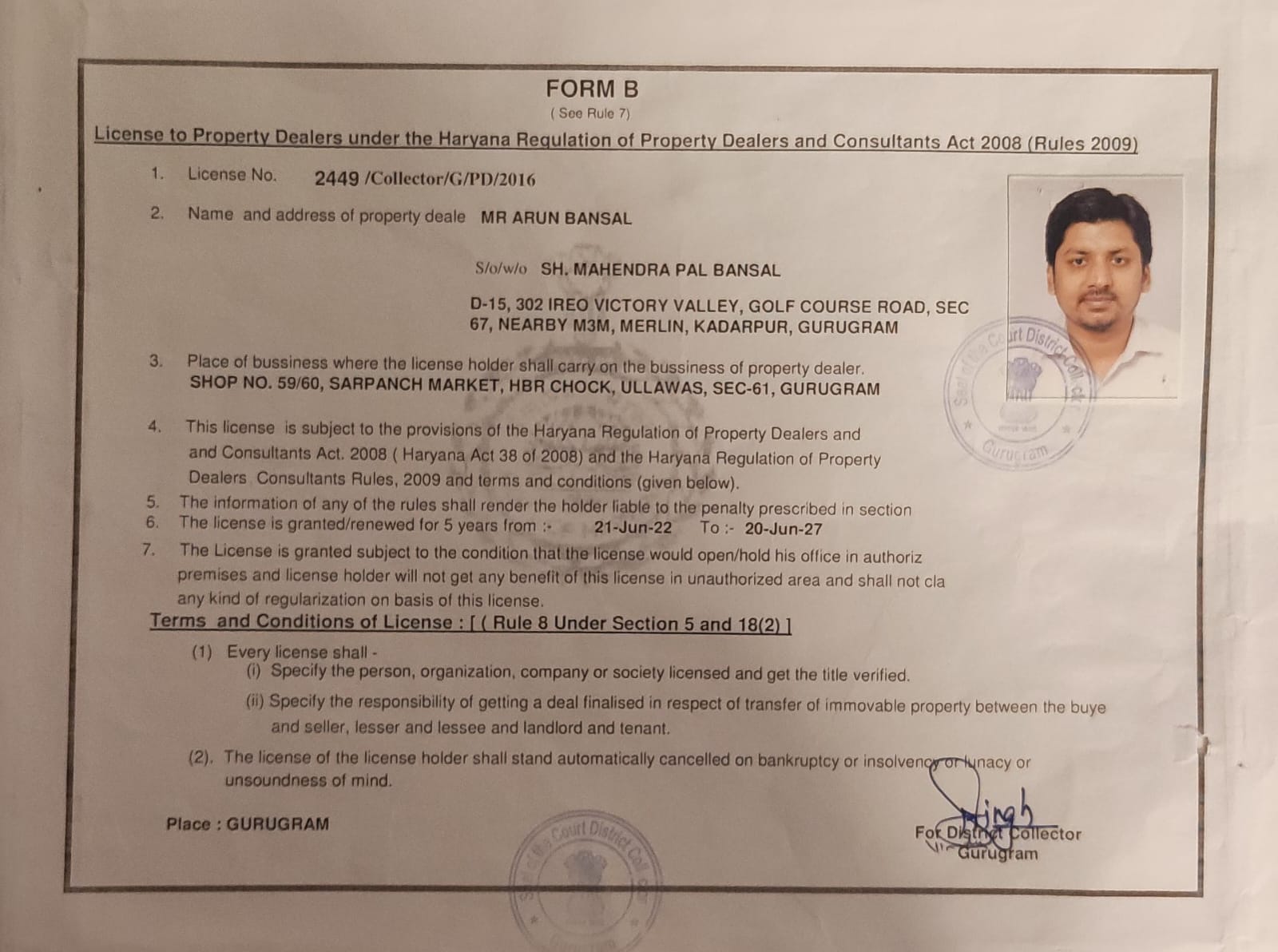 Dealer license